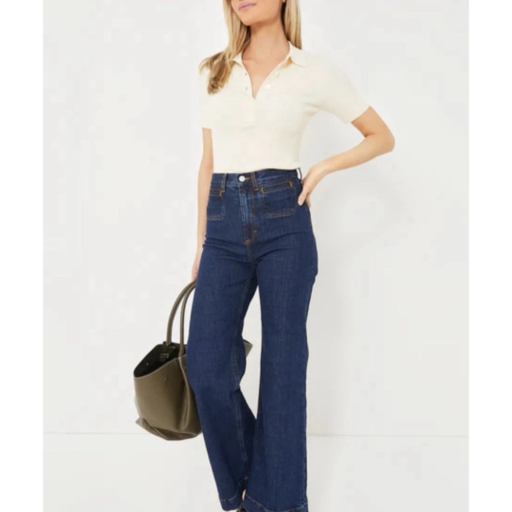 TUCKERNUCK OLIVIA RIB KNIT POLO IVORY XXL {FIT L} LYOCELL PREPPY IVY CLASSIC EC